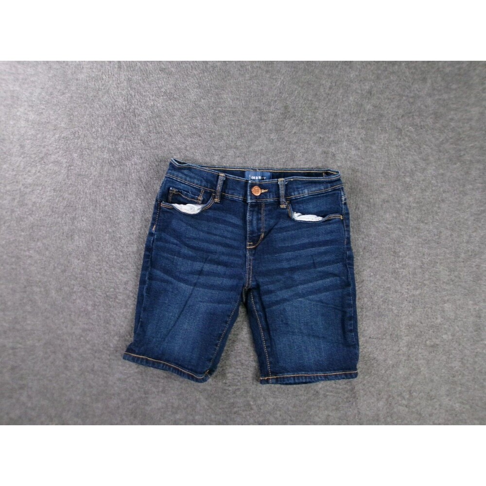 Old Navy Youth Womens 10 Dark Wash Denim Bermuda Knee Length Stretch Casual